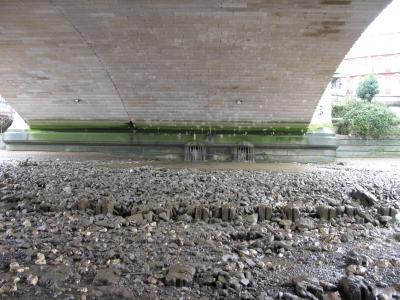 Under Putney Bridge, south end.