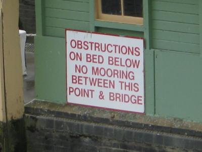 Sign no. 6 on bridge.