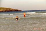 Harlyn Bay, October, sea temperature just above zero, these people are tough.