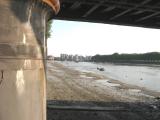 View down river from north end of bridge.