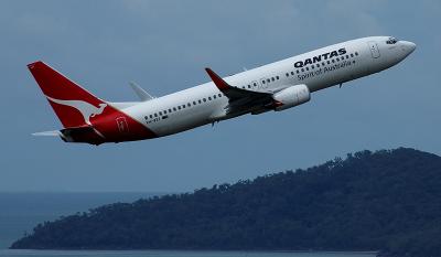 QF649 departing Cairns