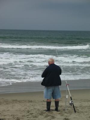 Beach fisherman