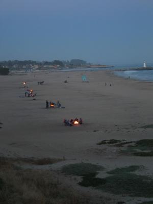 Santa Cruz beach in the evening