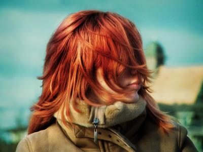 Girl with red hair - after