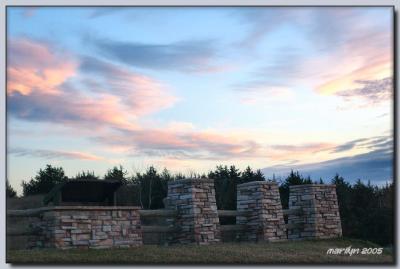 'Lewis + Clark Trail by early morning light ... '