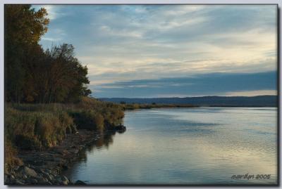 'Lewis + Clark Trail by early morning light ... '