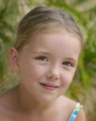 Morgan at the pool