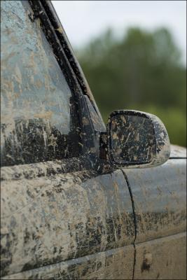 Muddy Land Rover