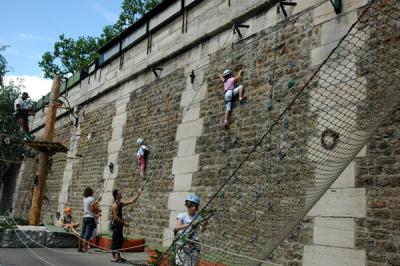 July 2005  - Climbing wall