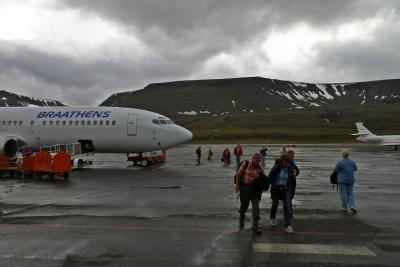 Arriving at Svalbard lufthavn