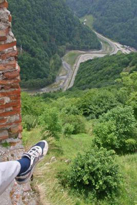 Looking down from Vlad Tepes' castle