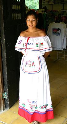 Coast Rican shop attendant