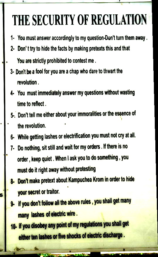 The rules for prisoners