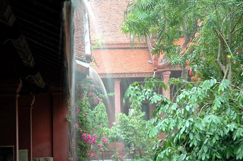 Phnom Penh, The National Museum in heavy rain