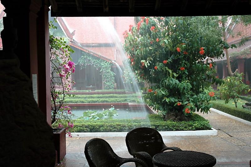  Phnom Penh, The National Museum in heavy rain