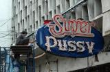 Painting Super Pussy in Patpong in Bangkok