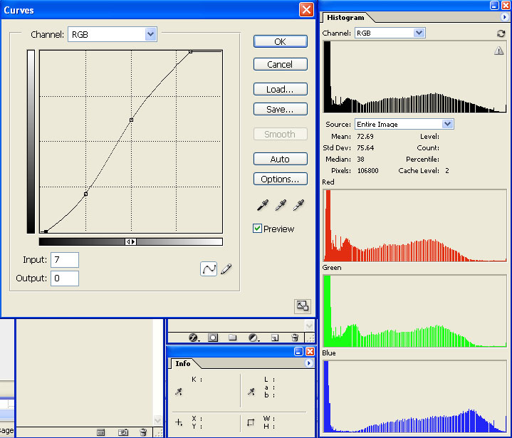 Alastair flower orig + curves histogram