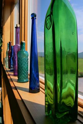 HM Bottles in the Window