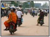 Monk on moto - Siem Reap