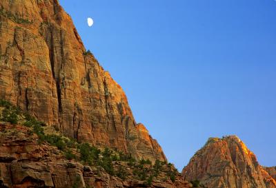 sunset at zion