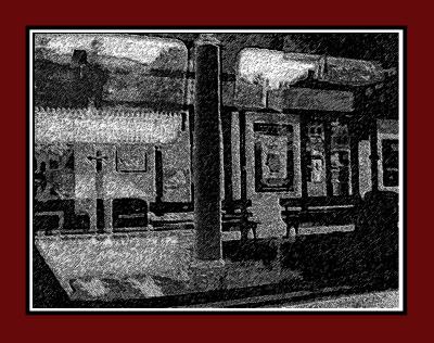 train station crosshatch