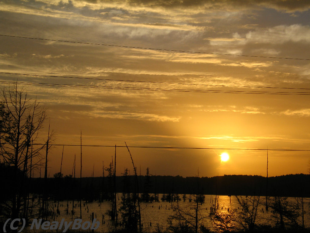 Sunset  On Stow Creek From Highway 15