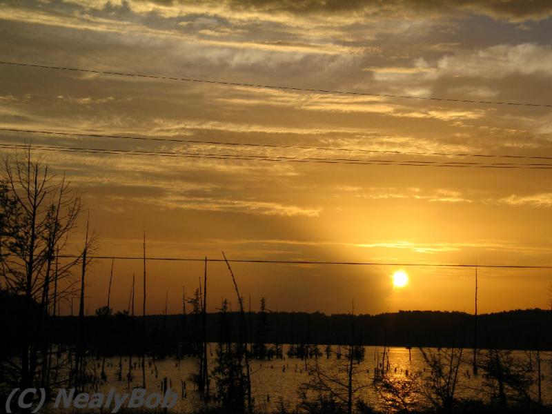 Sunset  On Stow Creek From Highway 15