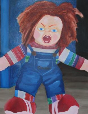 Chucky 2005 Oil on Canvas Paper