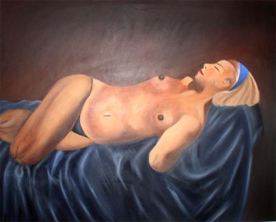 Pregnant Hooker 2004 (24''X30'') Oil on Canvas