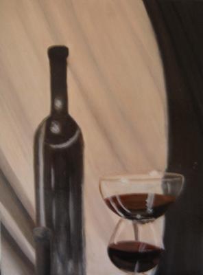 Wine (18X24) Oil on Canvas Board