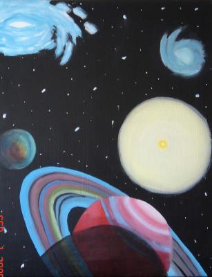 Galaxies Oil on Canvas