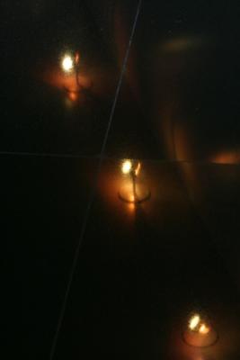 Lights reflected on the floor
