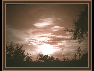 Sunset in Sepia