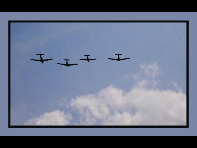 Confederate Air Force Fly by