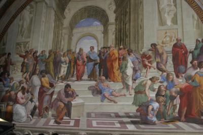 Raphael's School of Athens in the Vatican Museum