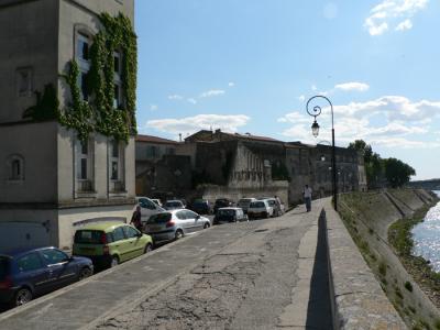 Arles wall along the Rhone River