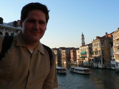 Joe on the Rialto bridge