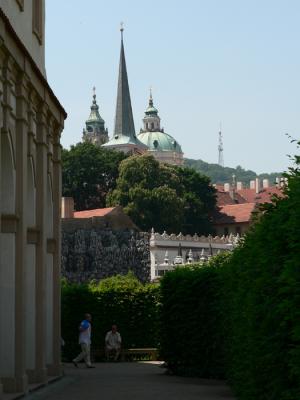 These gardens are in the backyard the palace of Gen. Albrecht Waldstein