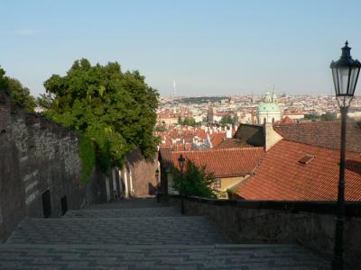 On the way down from the Palace complex