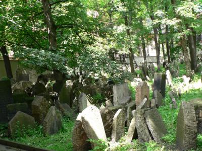 Cemetary in Josefov - the old Jewish quarter of Prague