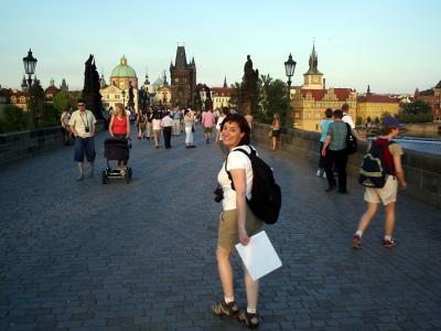 Jenny on Charles Bridge