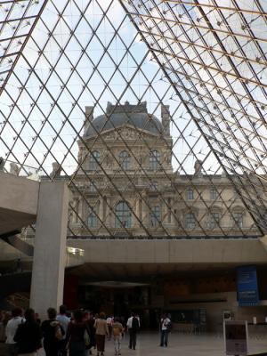 The entrance of the Louvre
