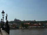 View of Mala Strana, St. Vitus Cathedral and Castle complex from Charles Bridge