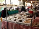 Neighborhood market under the elevated train tracks