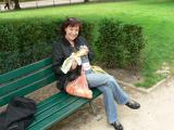 Picnicking in the shadow of la tour Eiffel