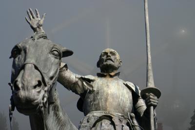 Don Quijote fighting the atomium