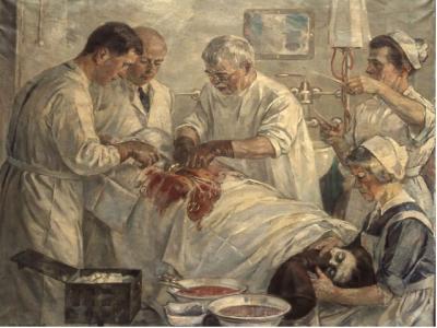 1924 -Nurse anesthetist Thora Erichsen -Artist Hans degaard 1924