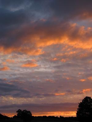 June Sunset in clouds