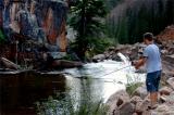 July 10 2005 Trav fishing in Spring Creek Gunnison Colorado