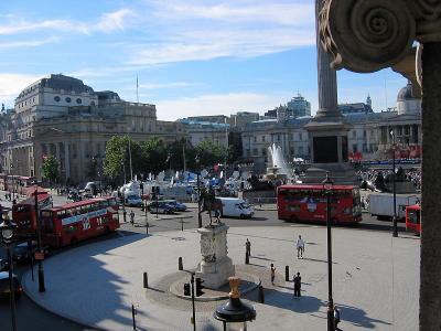 View of Trafalgar Square from my office window